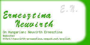 ernesztina neuvirth business card